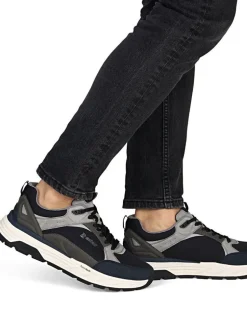 Rieker - Svarta sneakers i textil