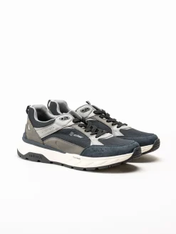 Rieker - Svarta sneakers i textil