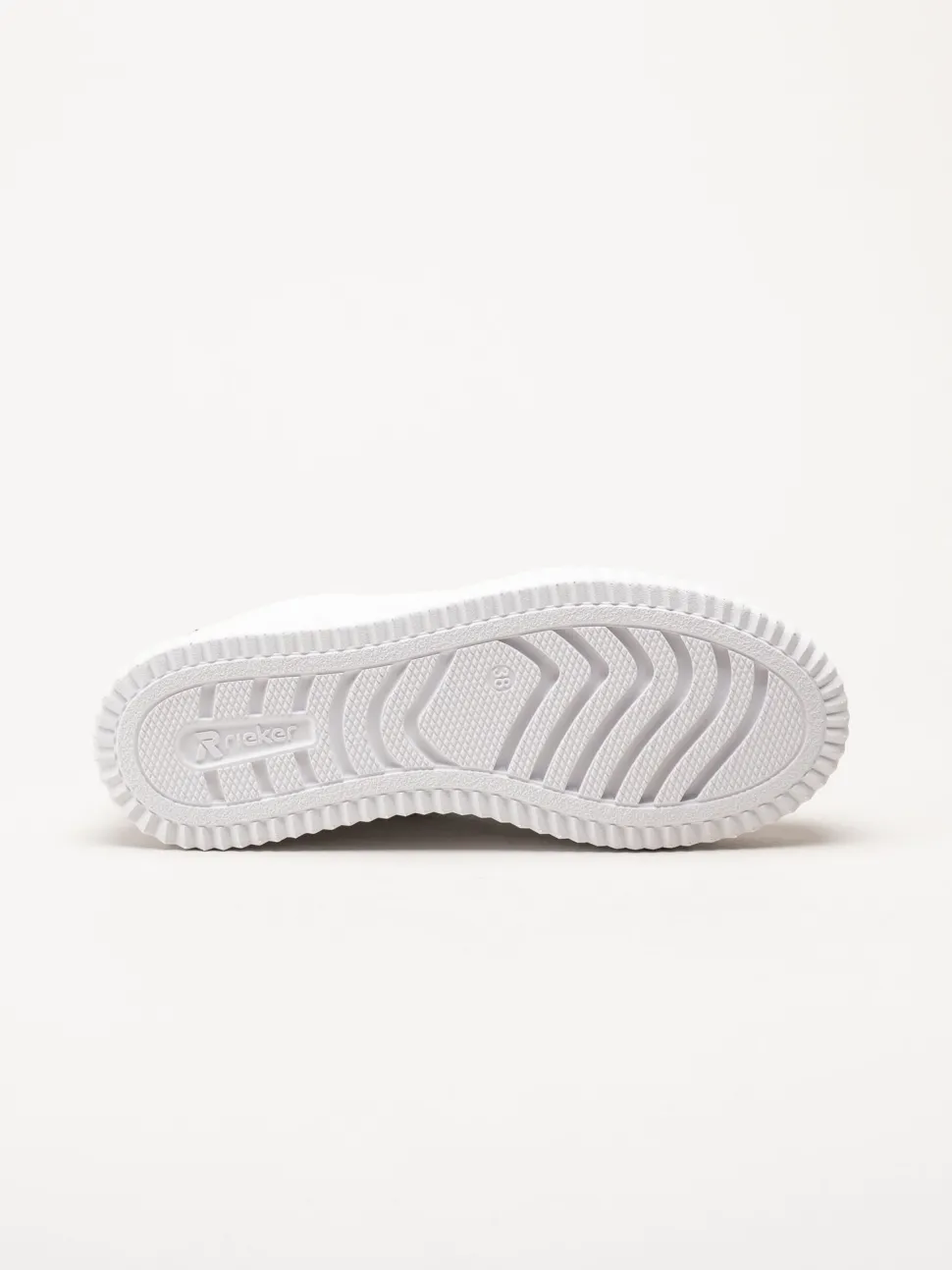 Rieker - Vita sneakers i skinn