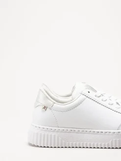 Rieker - Vita sneakers i skinn