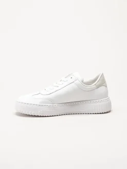 Rieker - Vita sneakers i skinn