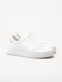 Rieker - Vita sneakers i skinn