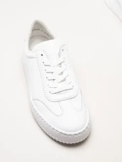 Rieker - Vita sneakers i skinn