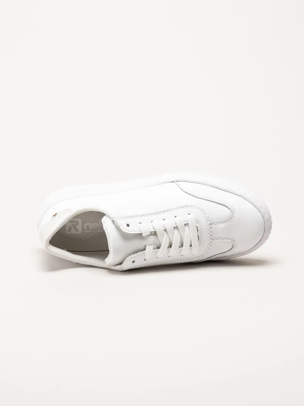 Rieker - Vita sneakers i skinn