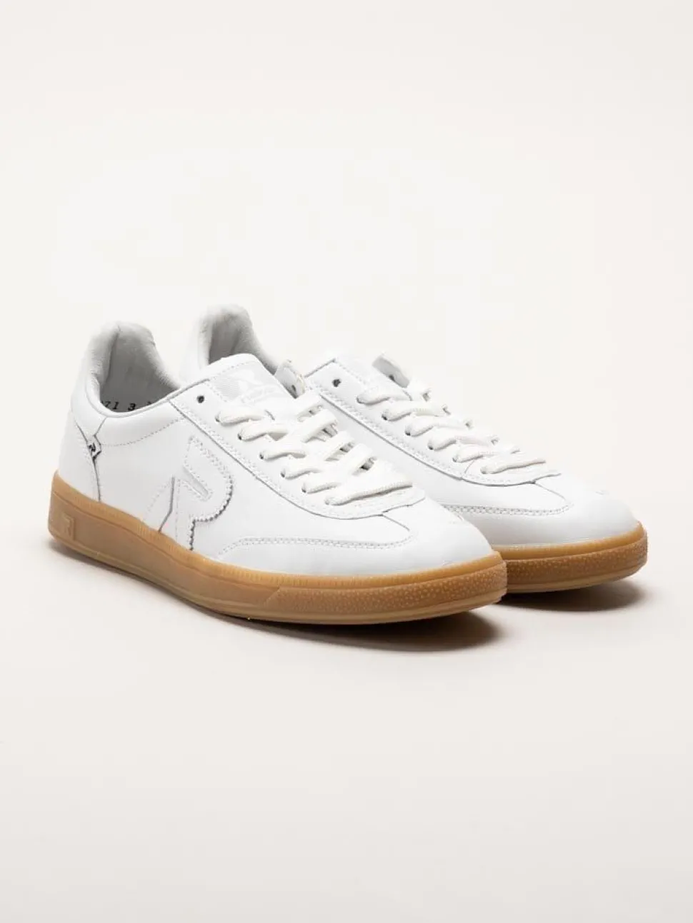 Rieker - Vita sneakers i skinn