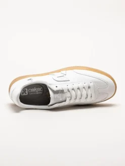 Rieker - Vita sneakers i skinn