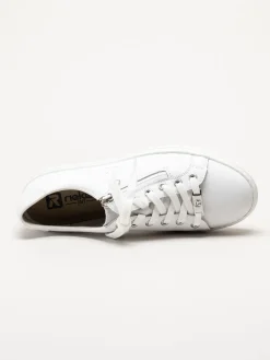 Rieker - Vita sneakers i skinn