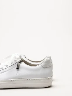 Rieker - Vita sneakers i skinn