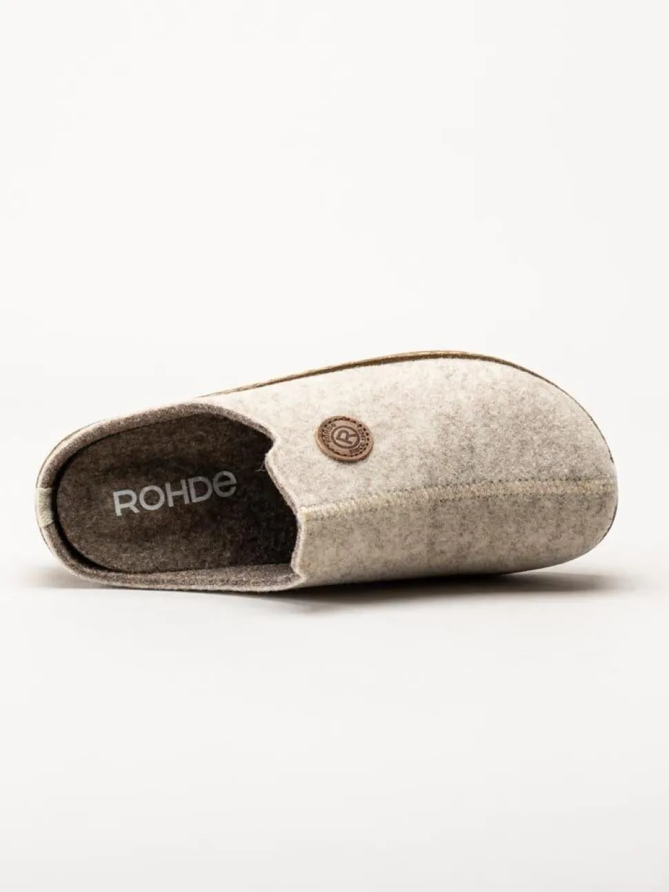 Rohde - Foggia-D - Beige tofflor i filt