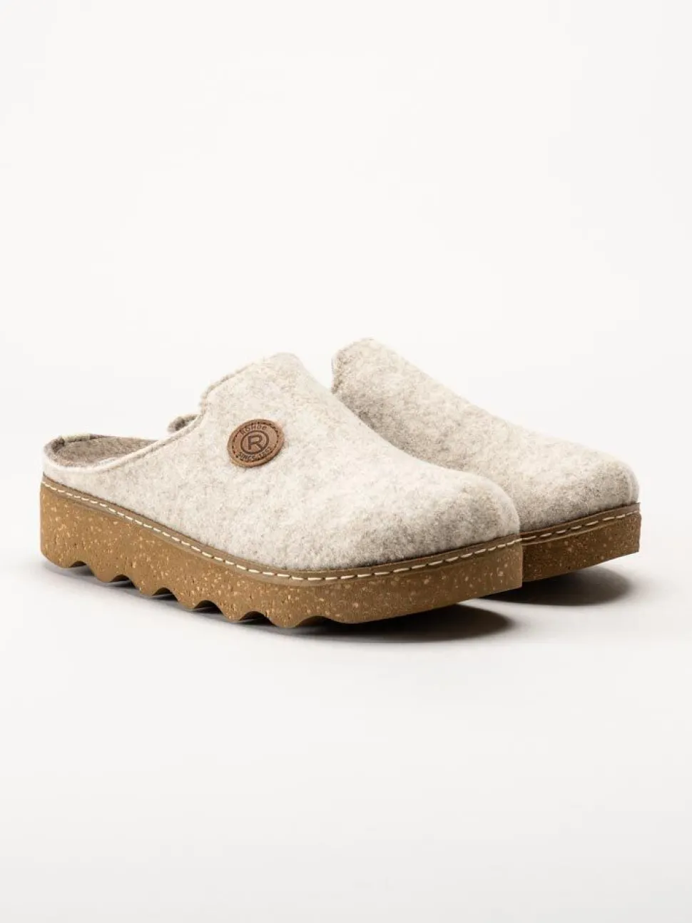 Rohde - Foggia-D - Beige tofflor i filt