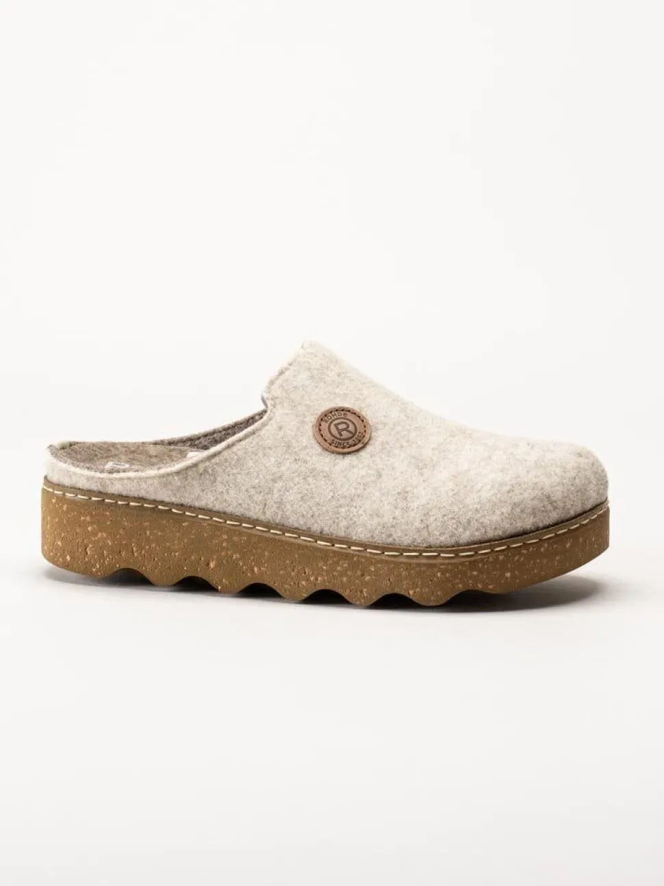 Rohde - Foggia-D - Beige tofflor i filt
