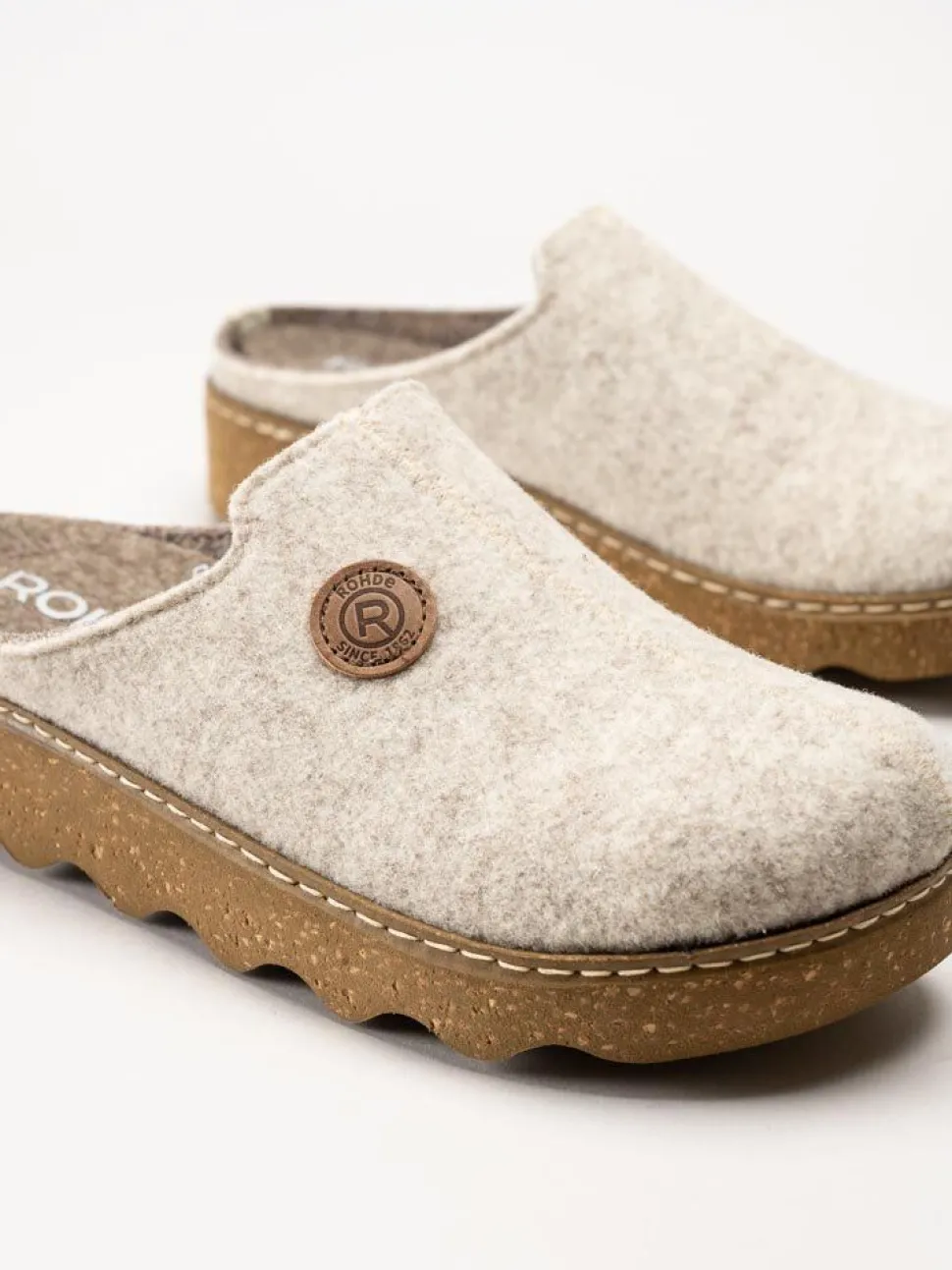 Rohde - Foggia-D - Beige tofflor i filt