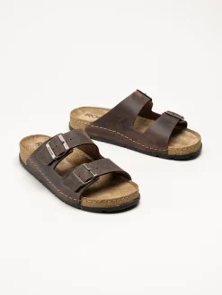 Rohde - H.Soave - Mörkbruna slip in sandaler