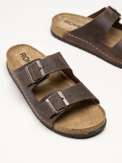 Rohde - H.Soave - Mörkbruna slip in sandaler