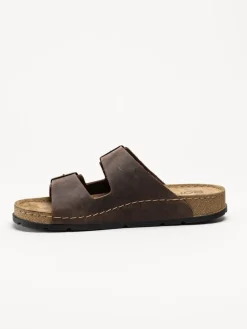 Rohde - H.Soave - Mörkbruna slip in sandaler