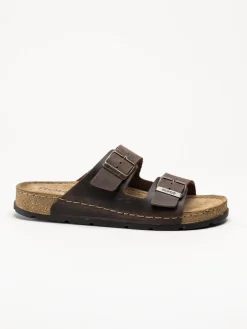 Rohde - H.Soave - Mörkbruna slip in sandaler