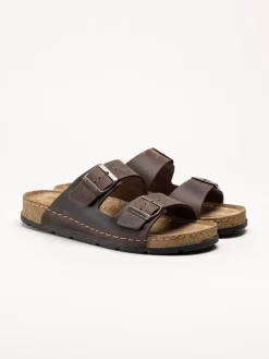 Rohde - H.Soave - Mörkbruna slip in sandaler