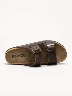 Rohde - H.Soave - Mörkbruna slip in sandaler