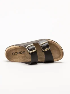 Rohde - Rodigo-D - Mörkbruna sandaler i skinn