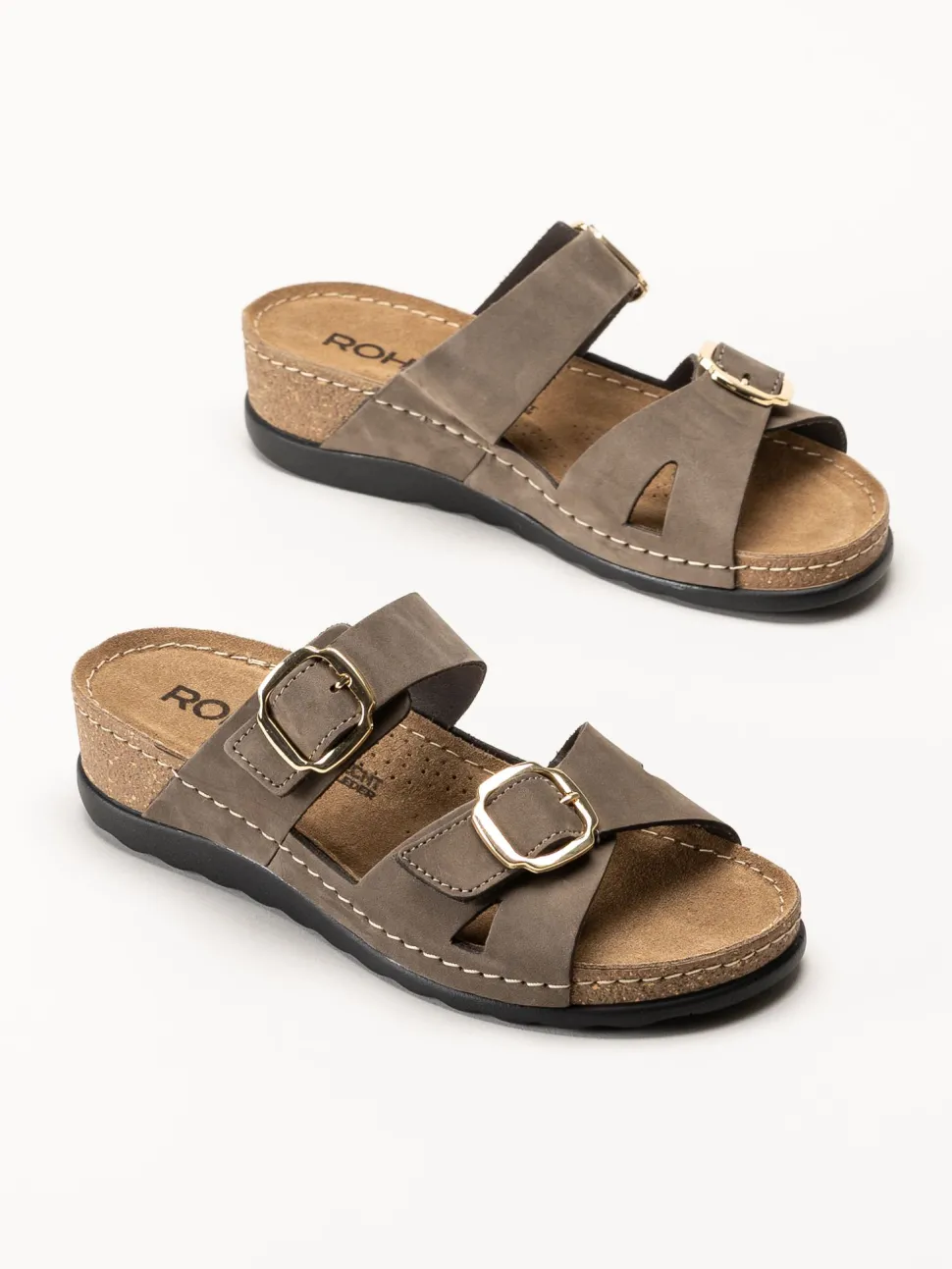 Rohde - Soave 40 - Bruna slip in sandaler med kilklack