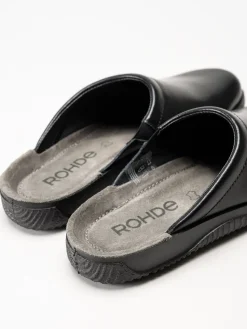 Rohde - Soltau-H - Svarta slip in tofflor i skinn