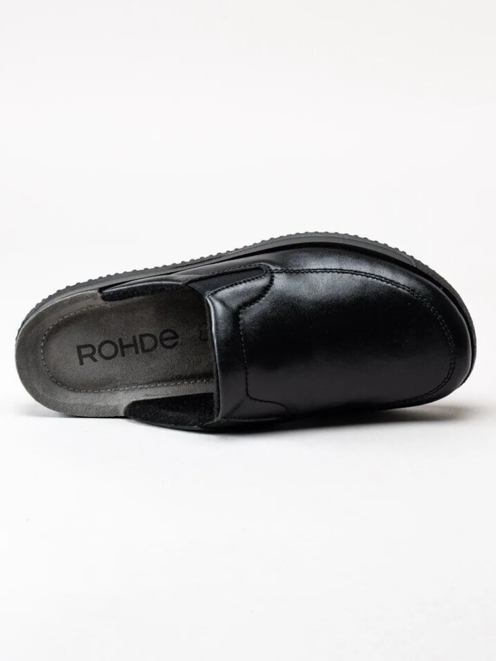Rohde - Svarta slip in tofflor i skinn