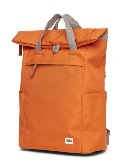 ROKA - Finchley A Recycled Canvas - Orange medium ryggsäck i canvas