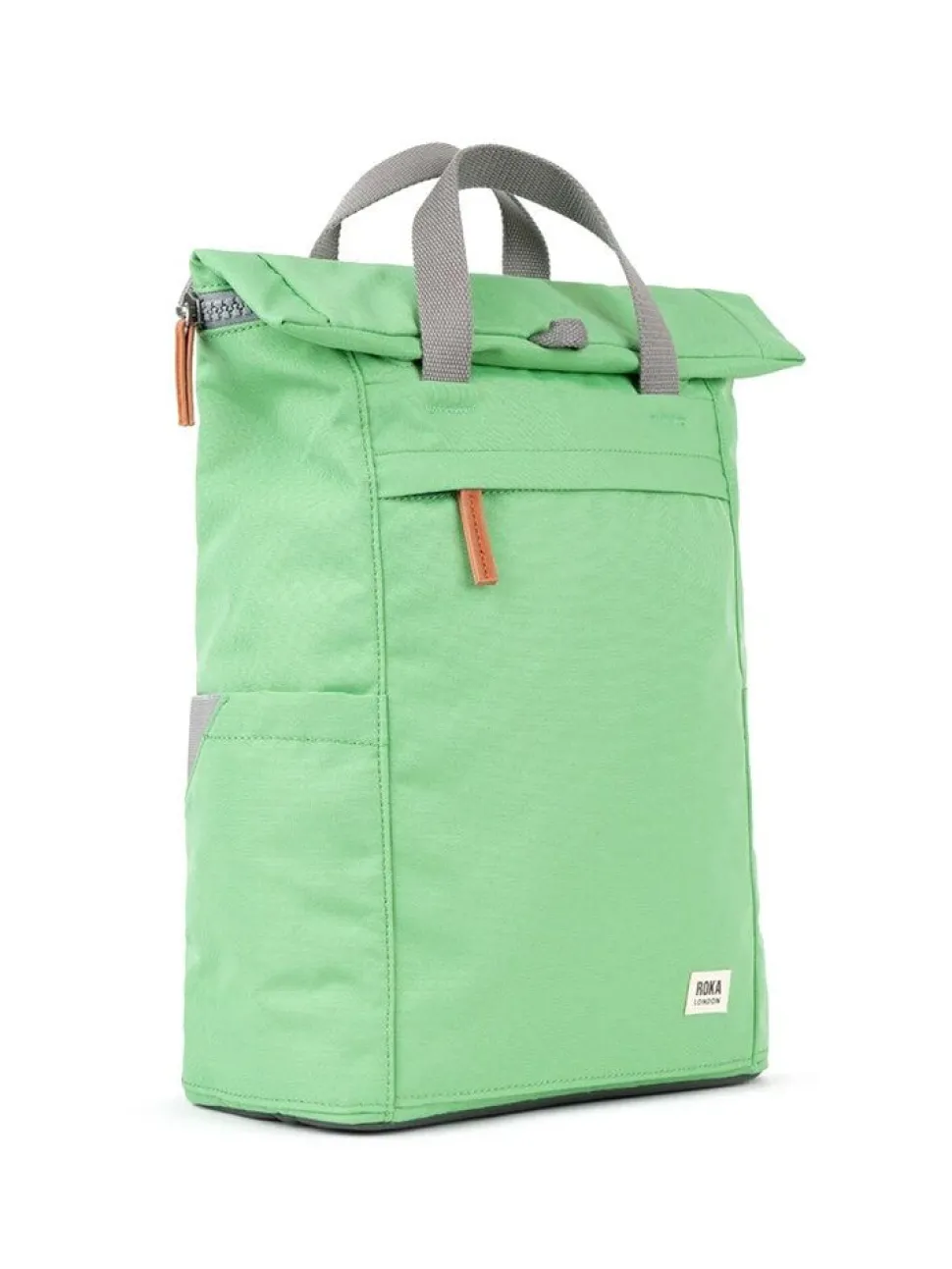 ROKA - Finchley A Recycled Canvas - Ljusgrön medium ryggsäck i canvas
