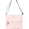 ROKA - Kennington B Recycled Nylon - Rosa axelremsväska i återvunnen nylon