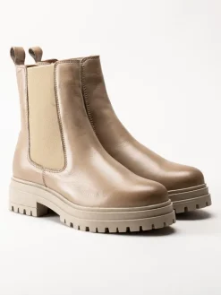 Rosa Negra - Beige boots i skinn