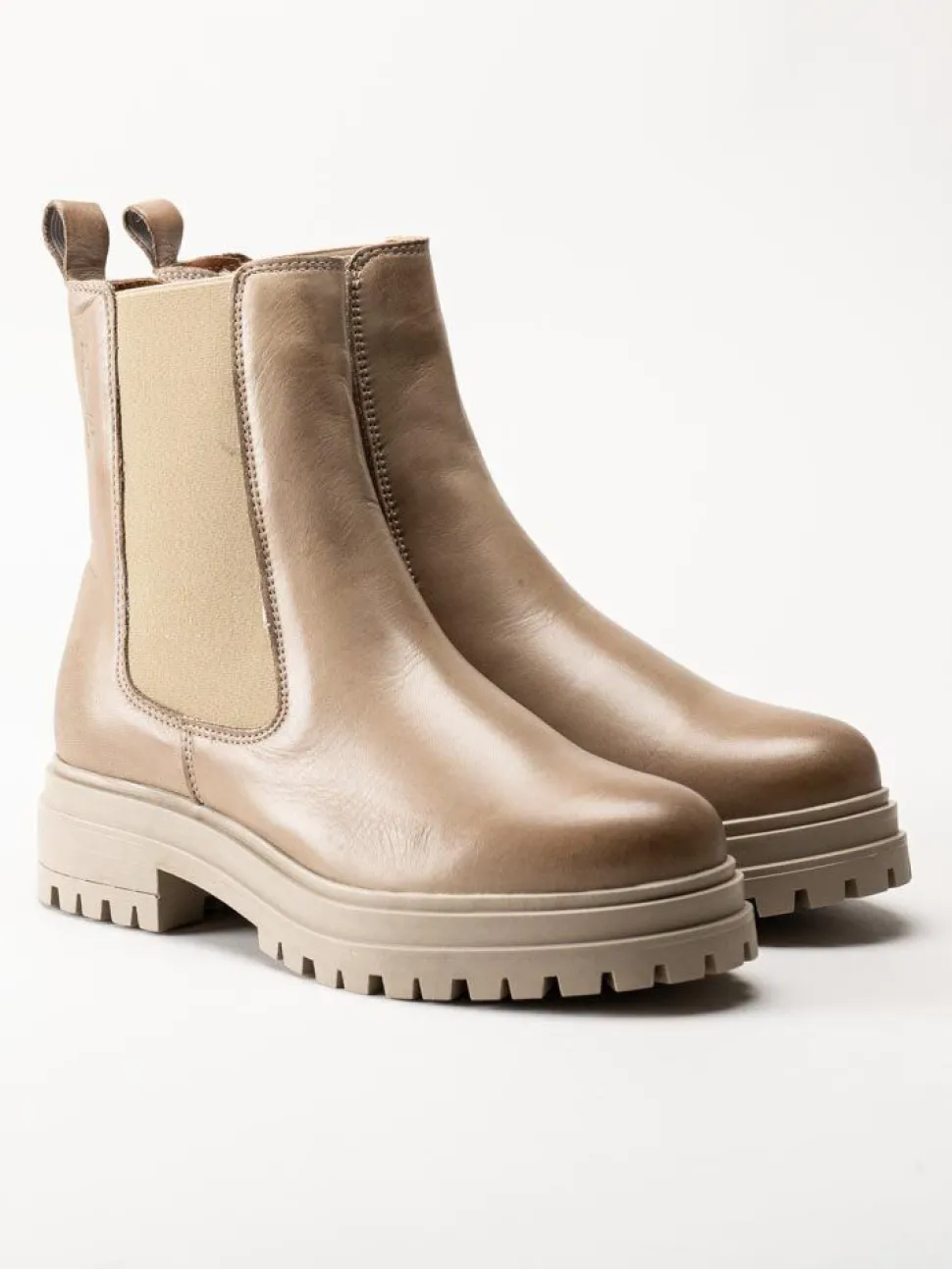 Rosa Negra - Beige boots i skinn