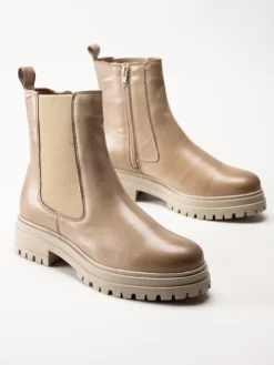 Rosa Negra - Beige boots i skinn