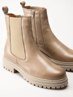 Rosa Negra - Beige boots i skinn