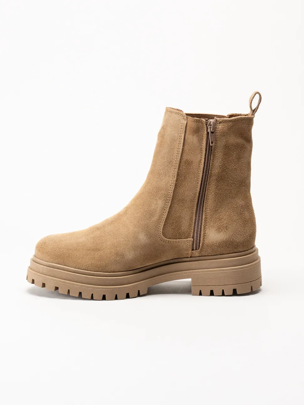 Rosa Negra - Beige chelsea boots i mocka