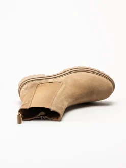 Rosa Negra - Beige chelsea boots i mocka