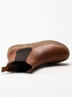 Rosa Negra - Bruna fodrade chelsea boots i skinn