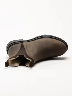 Rosa Negra - Bruna fodrade chelsea boots i oljad nubuck