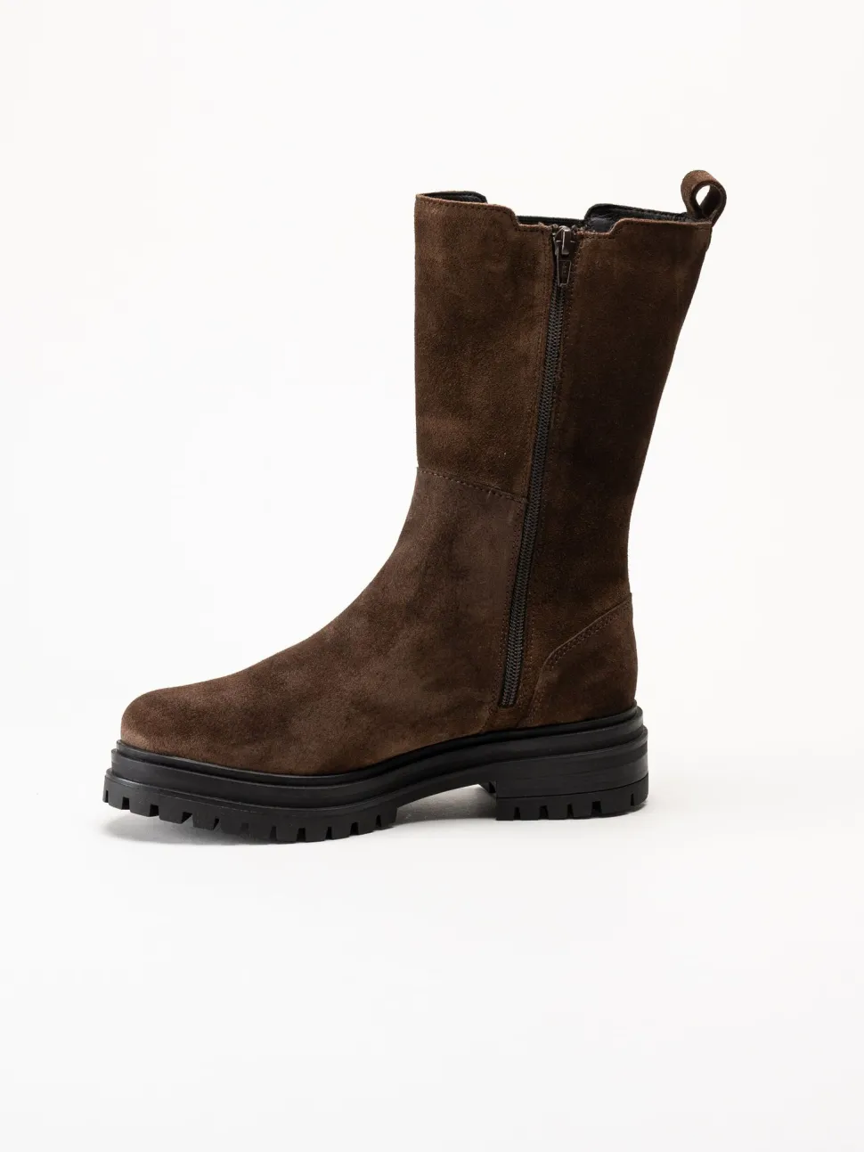 Rosa Negra - Bruna höga resårboots i mocka
