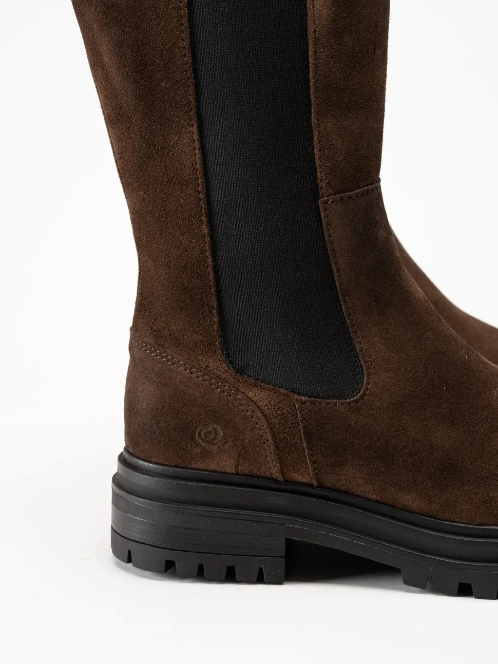 Rosa Negra - Bruna höga resårboots i mocka