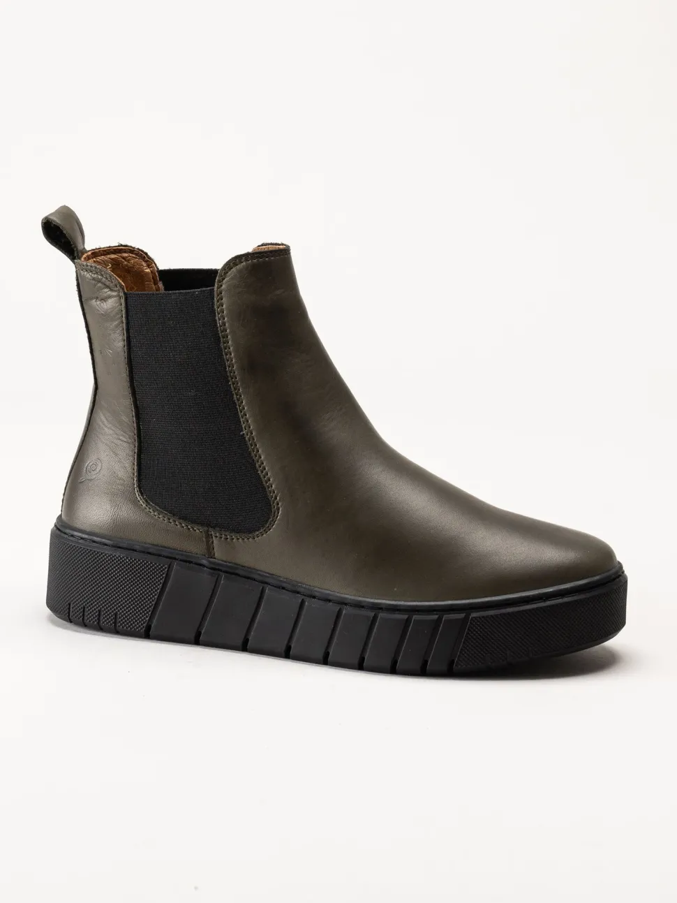 Rosa Negra - Gröna fodrade chelsea boots i skinn