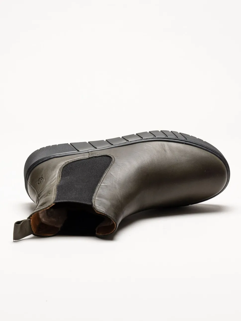 Rosa Negra - Gröna fodrade chelsea boots i skinn