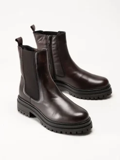 Rosa Negra - Mörkbruna boots i skinn