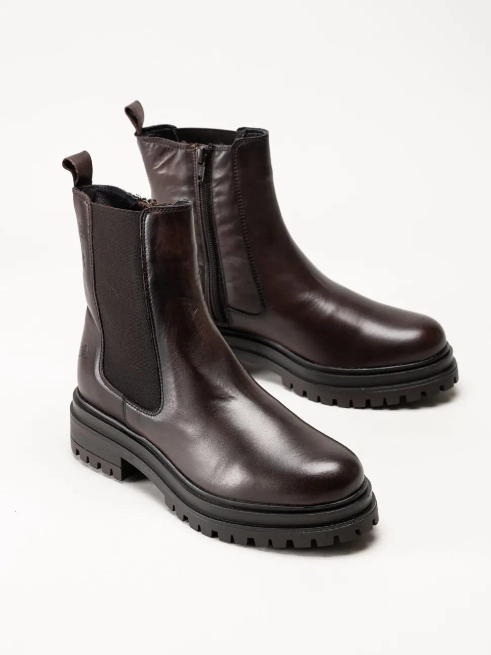 Rosa Negra - Mörkbruna boots i skinn