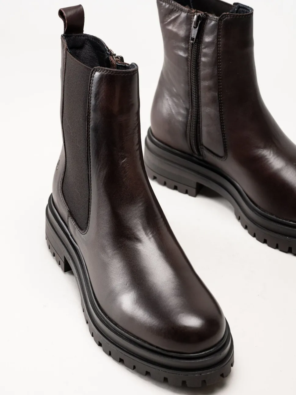 Rosa Negra - Mörkbruna boots i skinn