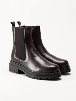 Rosa Negra - Mörkbruna boots i skinn