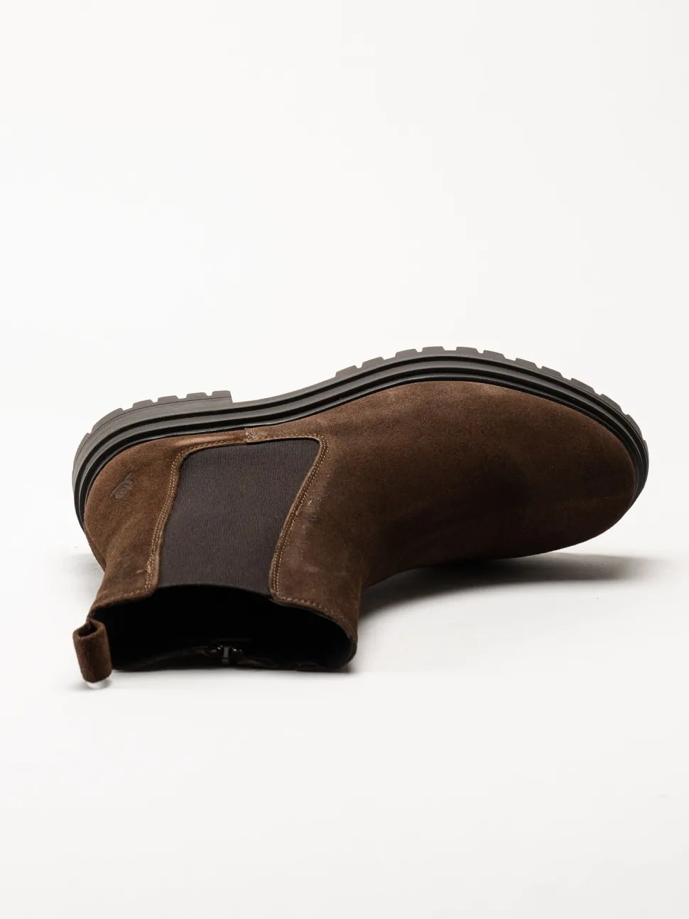 Rosa Negra - Mörkbruna chelsea boots i mocka