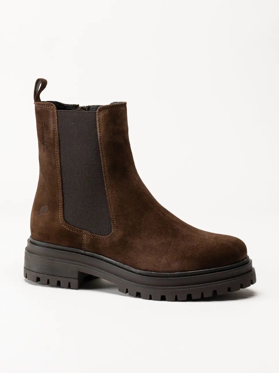 Rosa Negra - Mörkbruna chelsea boots i mocka