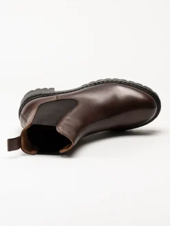 Rosa Negra - Mörkbruna chelsea boots i skinn