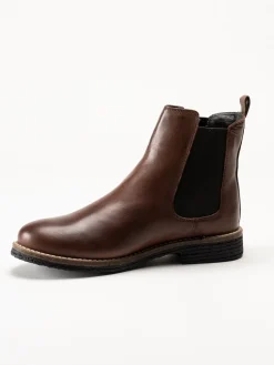 Rosa Negra - Mörkbruna ullfodrade chelsea boots