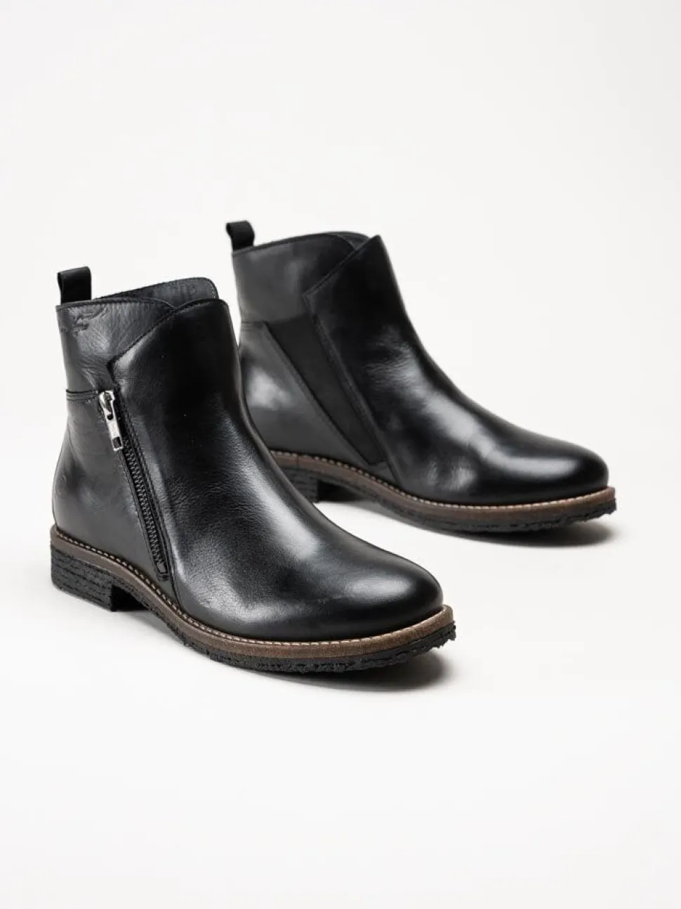 Rosa Negra - Svarta boots i skinn